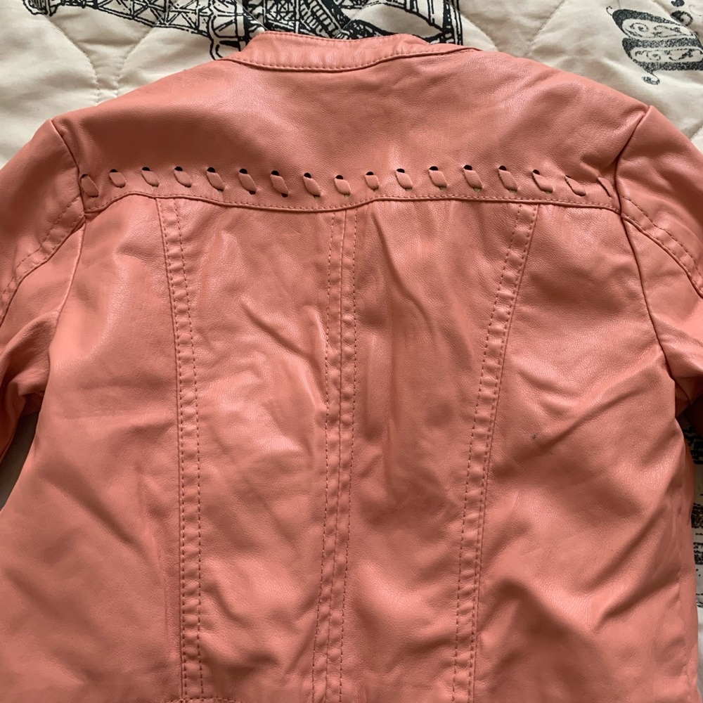 Leather girls jacket